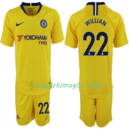 Divisa di Calcio Chelsea Willian 22 Bambino Trasferta 2018/2019